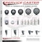 Service Caster 5 Inch Thermoplastic  Rubber Wheel Swivel 58 Inch Threaded Stem Caster Service Caster SCC-TS20S514-TPRB-58212 - alternate 2